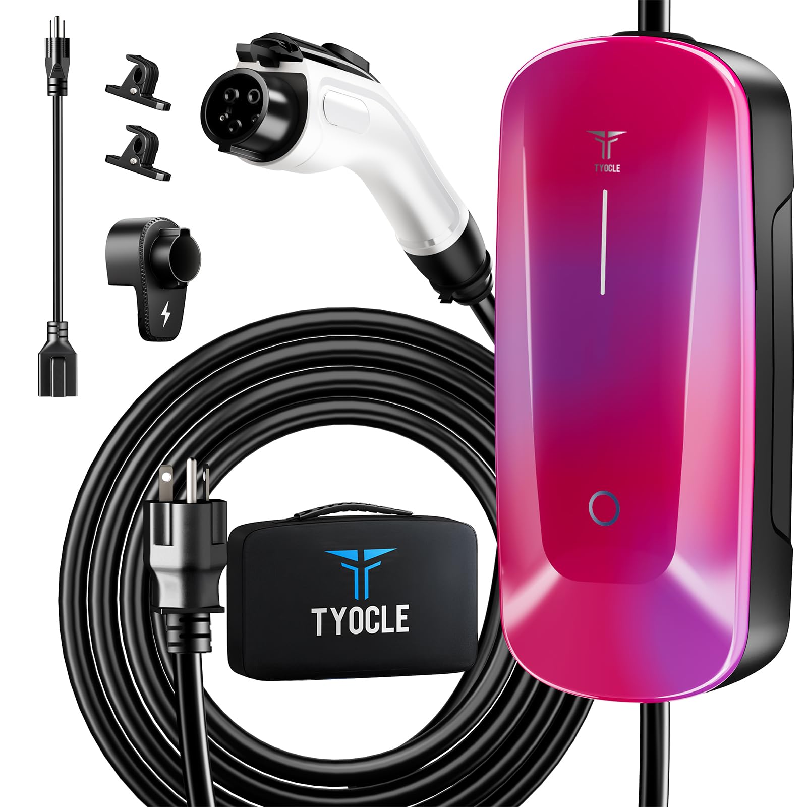 Photo 1 of 2025 New Level 1 & 2 EV Charger (16Amp, 110V-240V, 23Ft Cable) Portable AI Fast Charger Equipment, Charging for J1772 Electric Vehicle, Hybrids, Model with A NEMA 6-20P Mobile Car(NOT for Tesla)