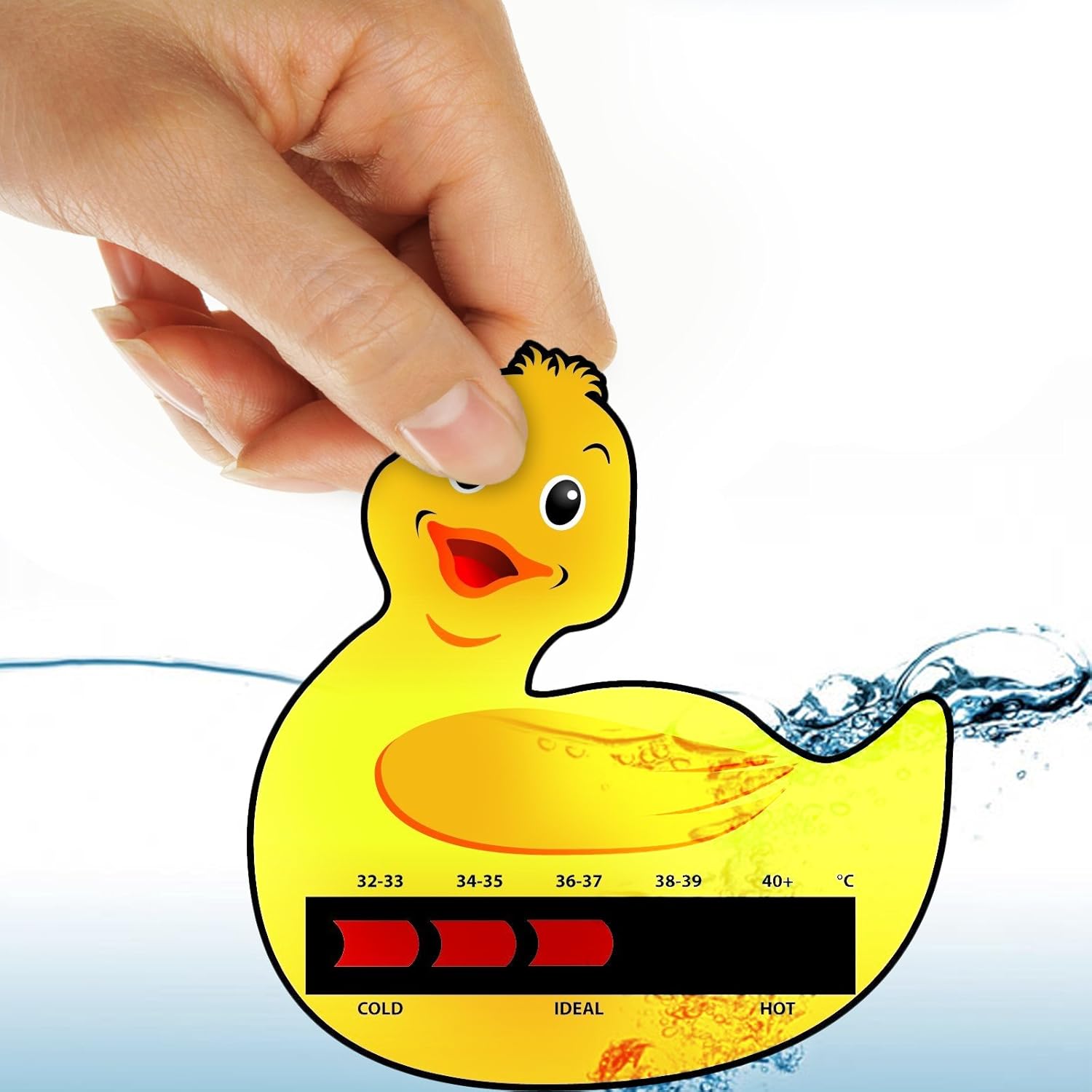 Baby Bath Thermometer, Water Temperature Gauge Bath Duck with New Liquid Crystal Display LCD Technology - Image 4