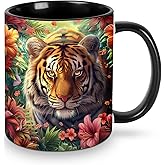 Yrebyou Tiger Coffee Mug for Women Ceramic Tea Cup Novelty Mugs 11 Oz for Office Home Kitchen