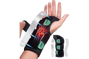 Oyakin Wrist Brace for Carpal Tunnel, Comfortable Wrist Support for Night Sleeping with S Shape Wrist Splint, Adjustable Hand