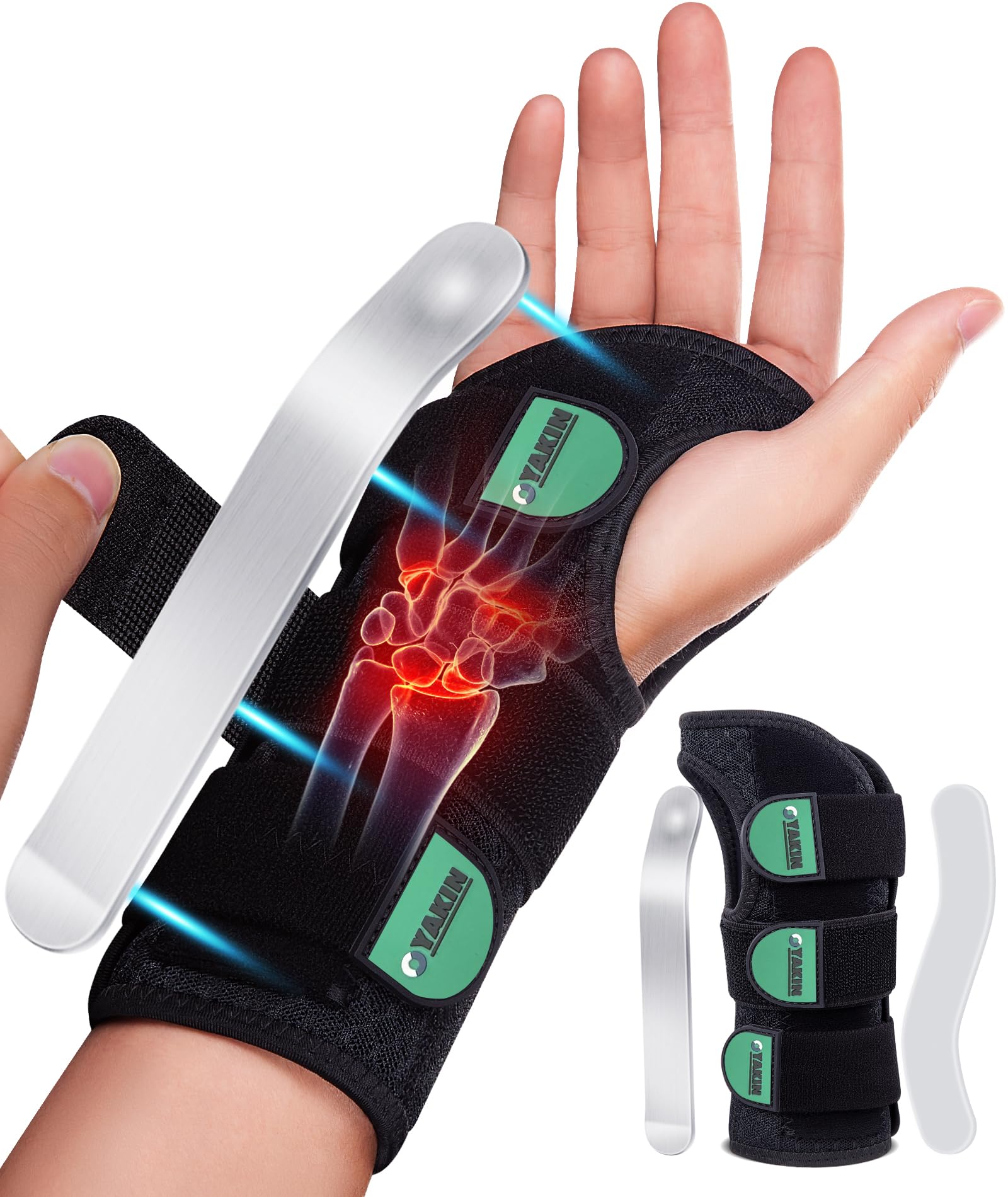Photo 1 of Oyakin Wrist Brace for Carpal Tunnel Night Support, Adjustable Wrist Splint for Tendonitis, Arthritis, Sprains, Wrist Pain Relief, Comfortable Hand Brace for Men and Women Right Left Hand