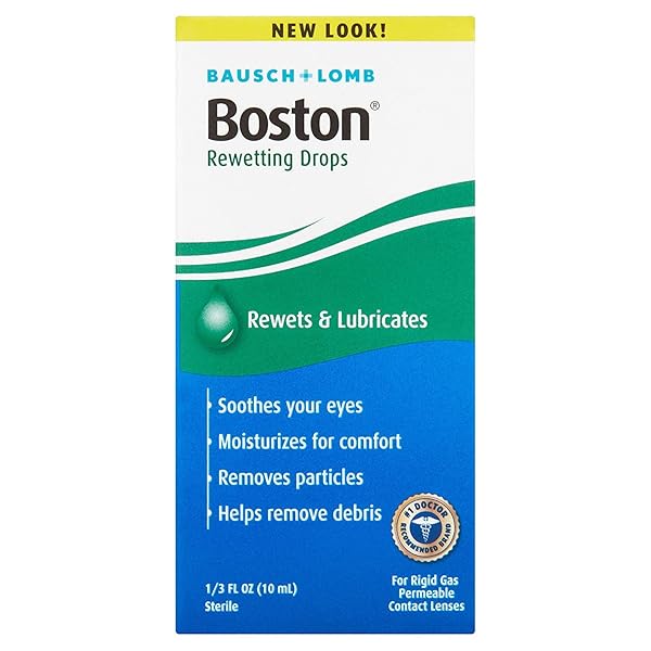 BAUSCH AND LOM BOSTON REWETTING DROPS FOR HARD RIGID GAS PERMEABLE CONTACT LENSES, TRAVEL SIZE 0.33 OZ (10ML)