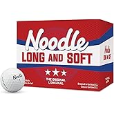 TaylorMade Noodle Long &amp; Soft Golf Balls, Ultra-Soft 34 Compression Core, Great Feel and Increased Spin, Patented Dimple Design for Straighter Flight
