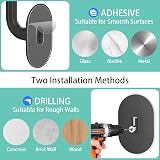 Eiito Hat Hooks for Cap Storage Pack of 4 Black Self Adhesive Two Mounting Ways view 3