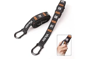 Vulken Adjustable Numbered Straps for Gymnastic Rings Carabiners Quick Hook System Easy to Set Up One Pair Strap Only