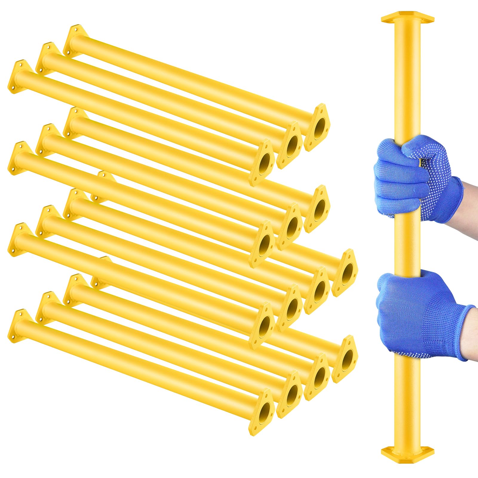 Photo 1 of EISENSP 21.5 Inch Metal Monkey Bars Ladder Rungs Set for Backyards Playground and Children Indoor and Outdoor Climbing Kit, Set of 15 (Yellow)