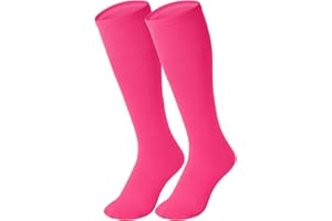 ZJPLUS Soccer Baseball Socks for Kids Youth Adults – Over the Calf Athletic Sports Socks, Solid Color Team Socks
