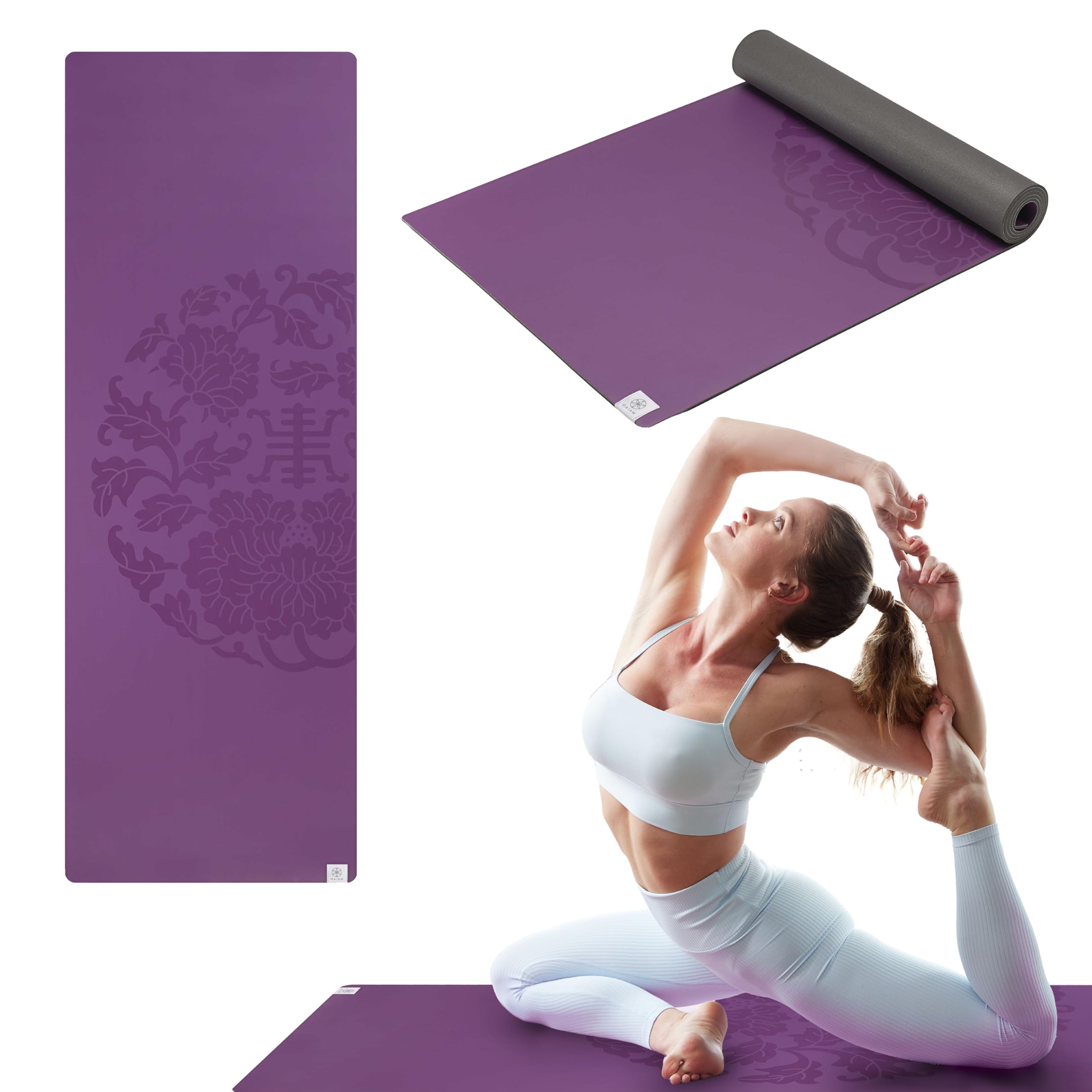 Gaiam Unisex Yoga Mat, Purple, One Size