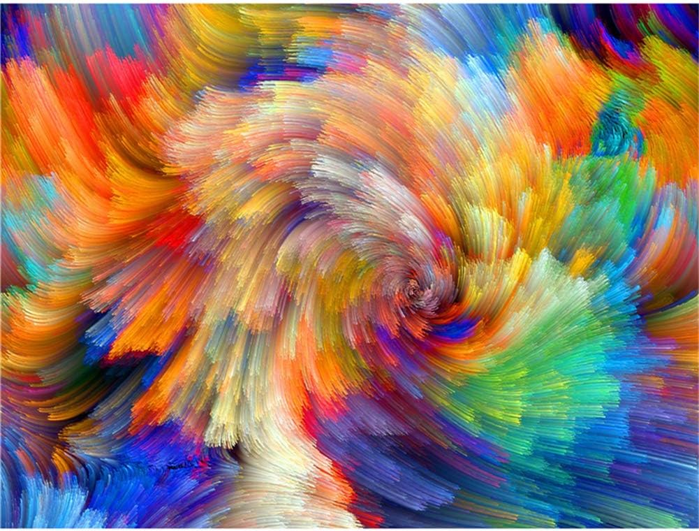 Aphila 5D Diamond Painting Full Drill Colorful Abstract Square Rhinestone Embroidery Dotz Kits Diamond Cross Stitch Pattern Picture Arts Craft Supply Home Wall Decor 12x16inch