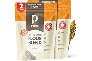 Peetz Gluten Free Flour Blend – 1kg (Pack of 2) | 1:1 All Purpose Flour | 60% Whole Grains & Seeds | High Protein, Non-GMO | 