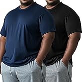 Cadtuos Men’s Big and Tall Shirts Cooling Quick Dry Moisture Wicking Workout Athletic Lightweight Short Sleeve Active T-Shirt