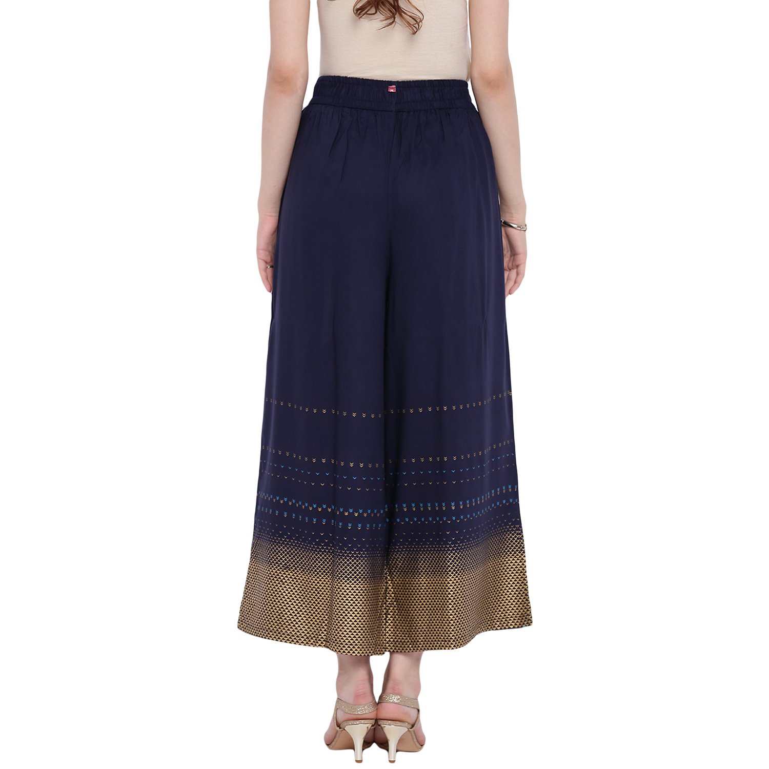 pinky pari screen printed rayon blue straight festive kurta with printed rayon palazzo