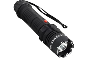 Fightsense Heavy Duty Flashlight Stun Gun for Women Self Defense - Rechargeable Batteries - Bright LED Flashlight with Three Modes for Men Or Women