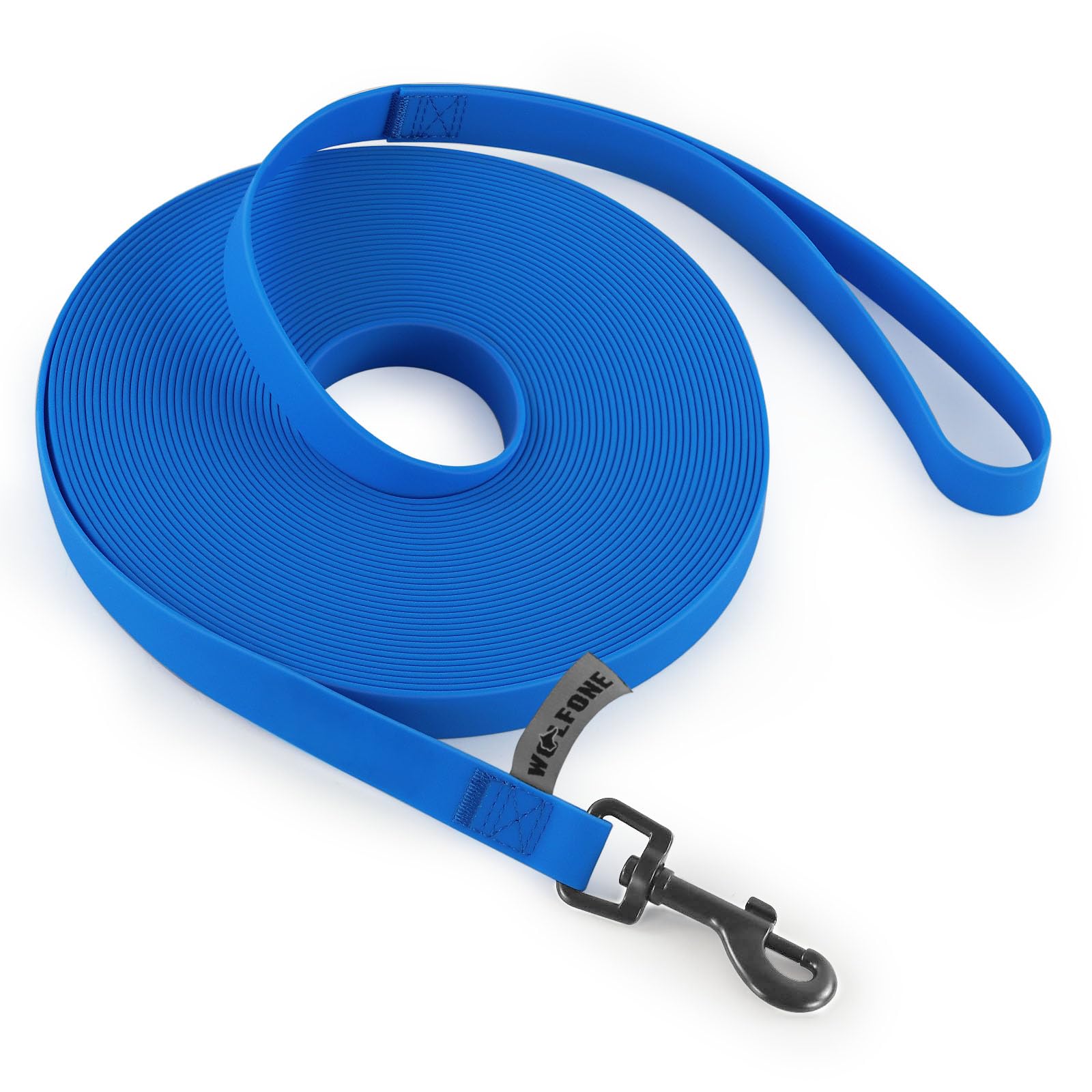 Wolfone Blue 12m Long Line Lead Waterproof Recall Training Dog Lead