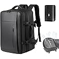 ANQAROS Vacpack Backpack, Air Backpack With Pump, 60L Expandable Backpack with Vacuum Compression, Anti Theft Vacpack Travel Vacuum Backpack (black 2)