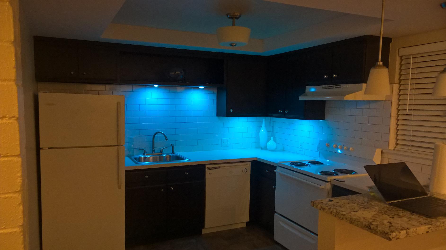 BASON Rechargeable RGB Puck Lights With Remote - Color Changing Under Cabinet Lights, 2 Pack Wireless LED For Kitchen & Display