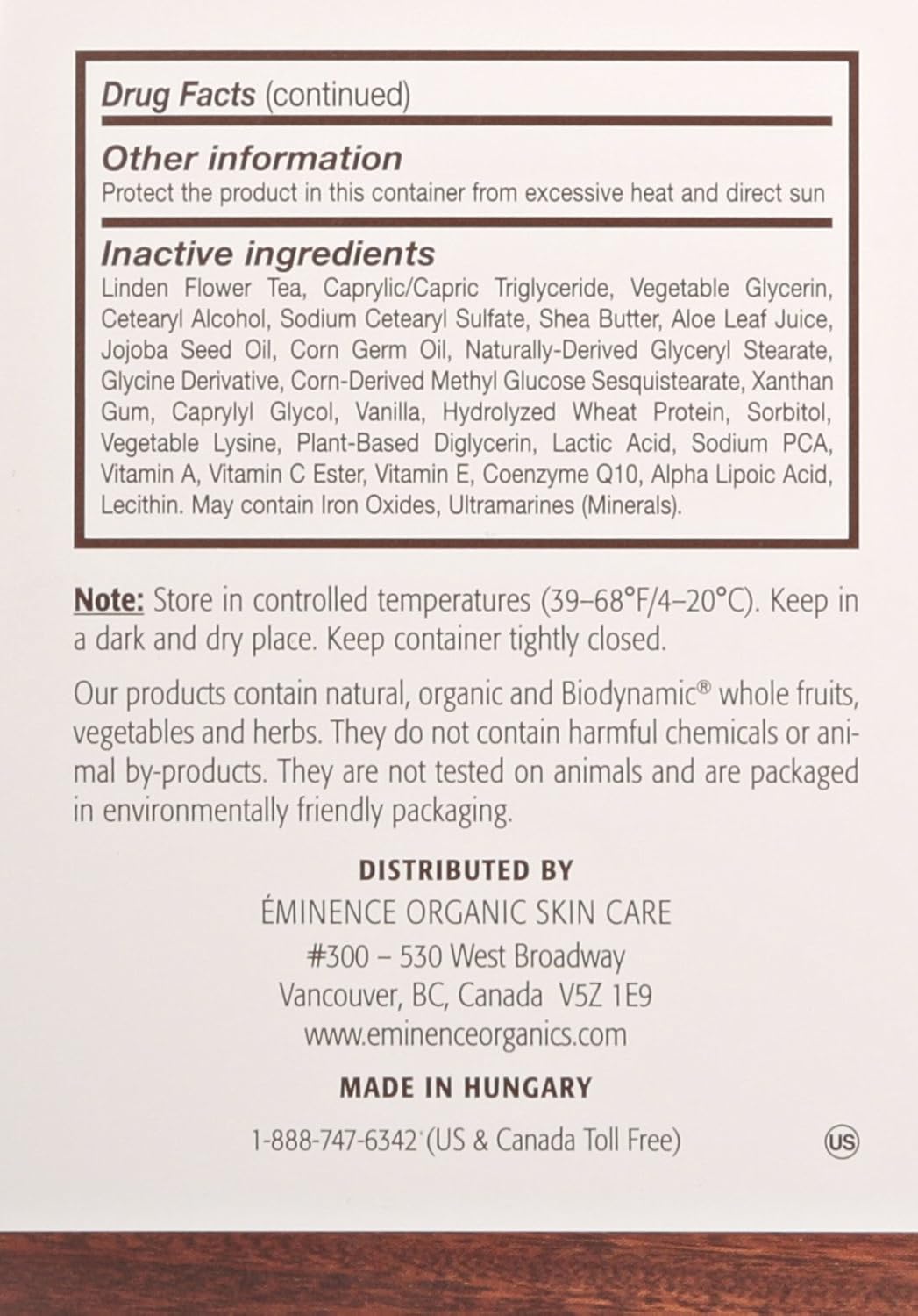 eminence vanilla latte tinted moisturizer