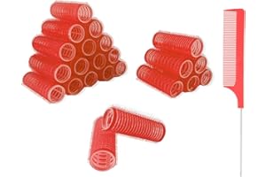 MOODKEY 24PCS Self Grip Small Hair Curlers Set Heatless Roller Hair Rollers Pro Salon Hairdressing Curler DIY Curly Hairstyle