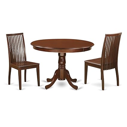 East West Furniture Hlip3 Mah W Kitchen Set Small Mahogany