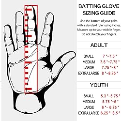 BRAMASOLE Youth Batting Gloves Boys Baseball