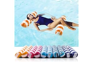 MOZSOY【5 Pack】 Premium Swimming Pool Float Hammock, Multi-Purpose Inflatable Hammock (Saddle, Lounge Chair, Hammock, Drifter) Water Hammock Lounge … …