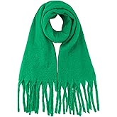 MissShorthair Thick Scarf for Women Big Chunky Colorful Blanket Fluffy Soft Scarves Winter Colorful Shawl Warps