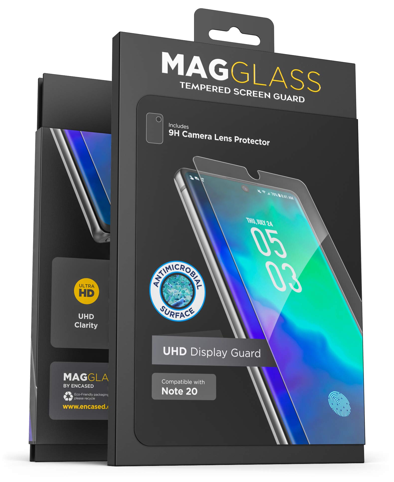 magglass Samsung Note 20 Tempered Glass Screen Protector w/Fingerprint Display Compatibility - Bubble-Free for Galaxy Note 20 (Case Compatible)