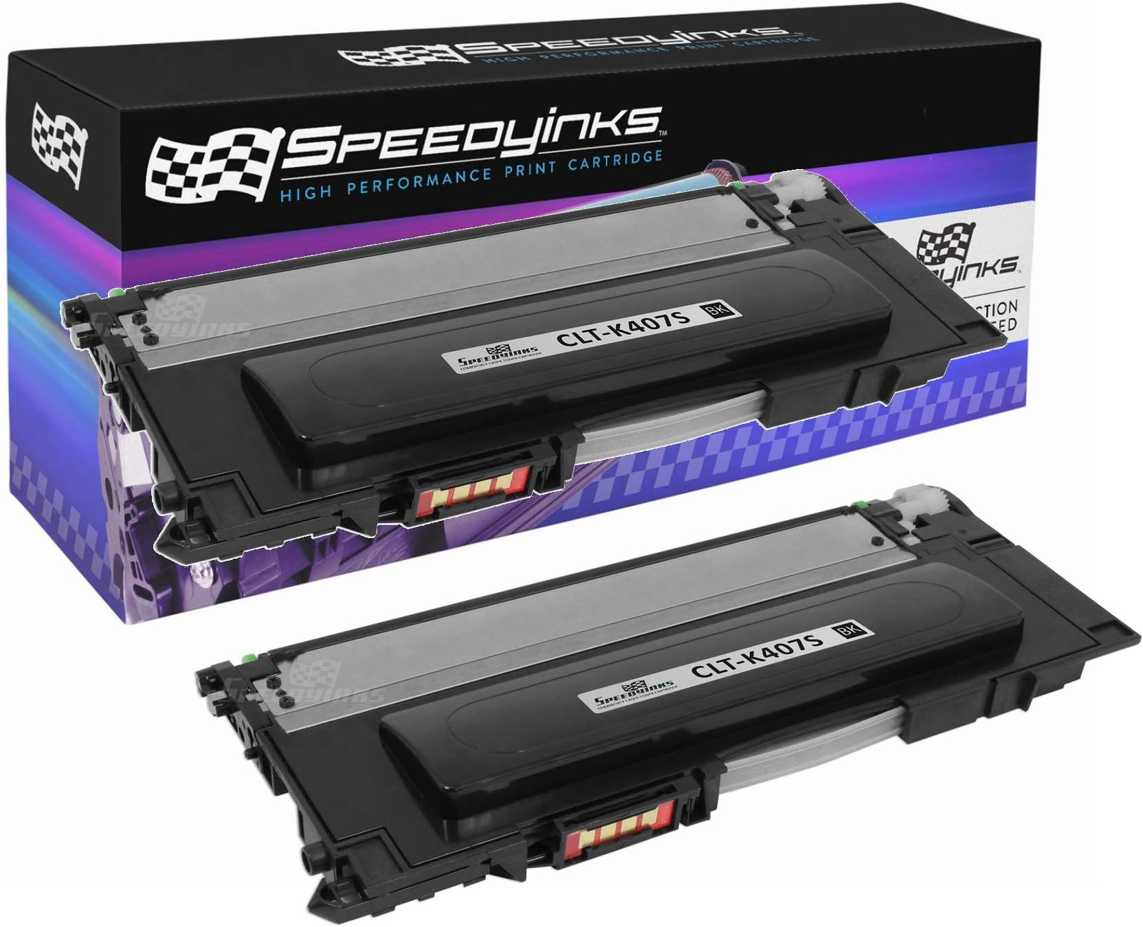 Speedy Inks Compatible Toner Cartridge Replacement for Samsung CLT-K407S| 1500 Page Yield (Black, 2-Pack)