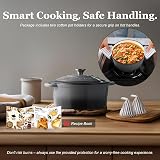 Overmont 4.2L Enamelled Cast Iron Round Casserole Pot With Lid Grey view 6