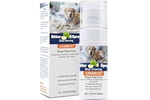 JAMBOS Effectively | Bitter Apple Spray for Dogs to Stop Chewing, NO Chew Spray for Dogs Protect The Safety of Furniture and Your Belongings, Prevent Licking Injuries (Deep Blue, M)