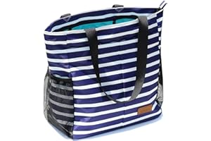 ESVAN Original Floral Tote Bag Large Shoulder Bag with Multi Pockets for Gym Travel Beach Daily Bags