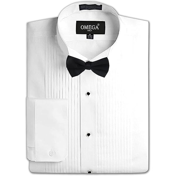 Neil Allyn Men's Dress Shirt - Banded Collar With Black Piping, Button Closure, 2XL Size