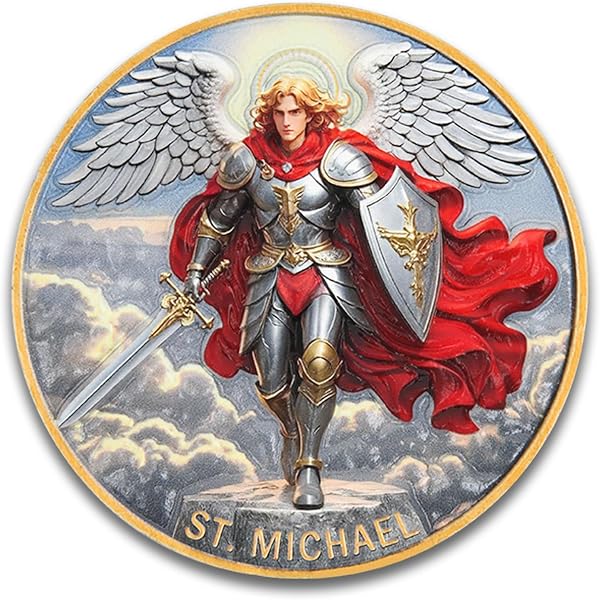 Amazon.com: St. Michael & Psalm 91:10-11 Challenge Coin - Single