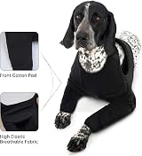PUMYPOREITY Dog Surgery Recovery Suit Breathable Protective Vest XL Black view 4