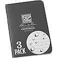 Rite in the Rain Weatherproof Mini-Stapled Notebook, 3 1/4" x 4 5/8", Gray Cover, Universal Pattern, 3 Pack (No. 871FX-M)