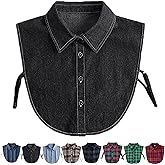 Denim False Collar for Women, Denim Dickie Dollars, False Collars for Ladies Denims-Versatile Layering Essential