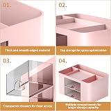 Marbrasse Desk Organiser with Drawers Pink Multifunctional Pen Holder 7 view 6