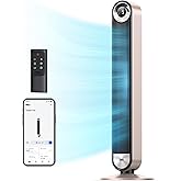 Dreo Tower Fan for Bedroom, 90° Oscillating Standing Fan with 28ft/s Velocity, 25dB Quiet for Sleep, DC Motor, 9 Speeds, 4 Modes, 12H Timer, Voice & APP & Remote Control, 42" Cruiser Pro T2 S