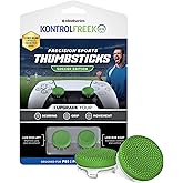 KontrolFreek Precision Sports Performance Thumbsticks for PlayStation 5 (PS5) and PlayStation 4 (PS4) Controller | Soccer Edition | Low-Rise, Concave | Green