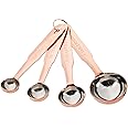 Creative Co-Op Set of 4 Stainless Steel Measuring Spoons in Copper Finish