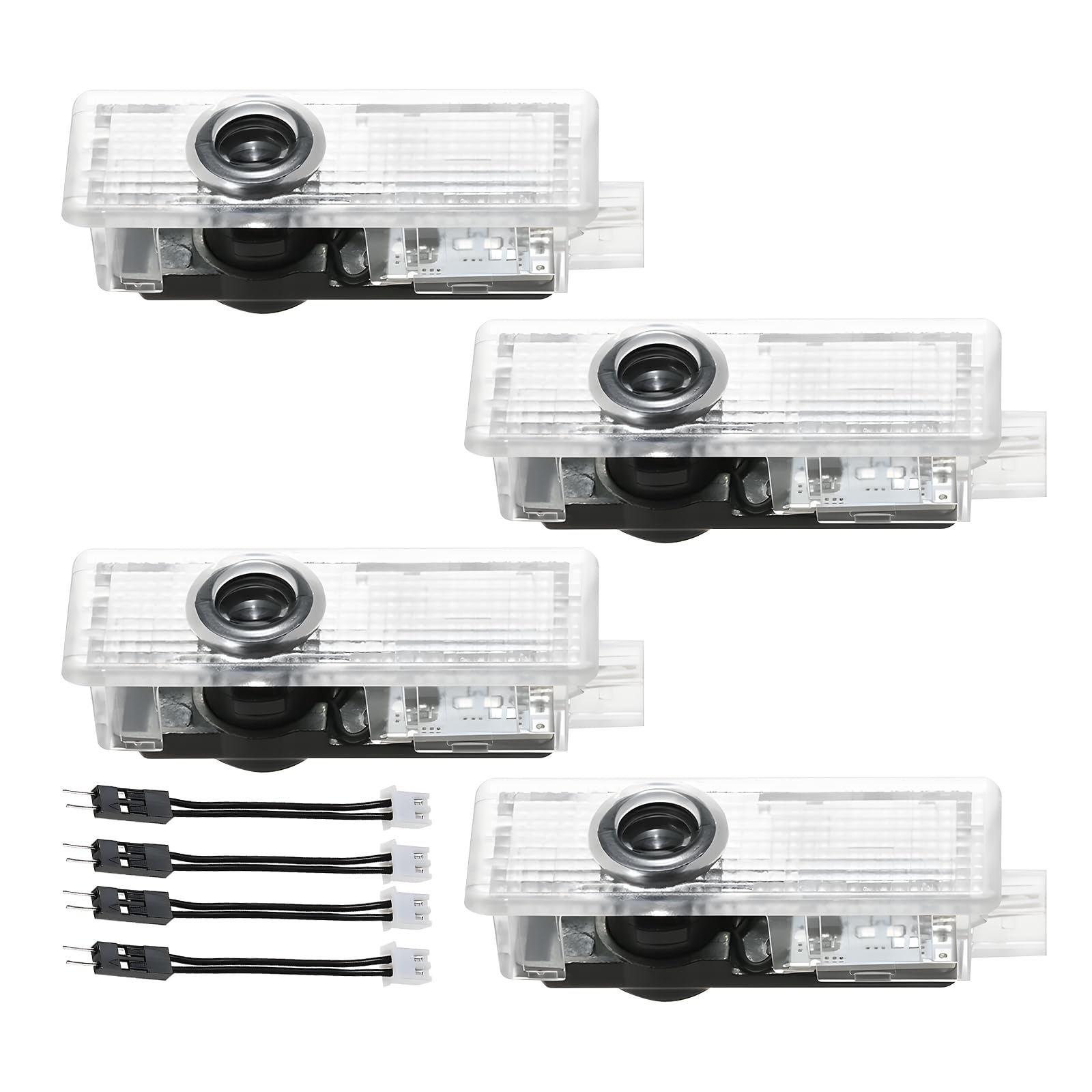 Photo 1 of 4 Pieces Car Door Lights Logo for Mini Cooper R55 R56 R57 R58 R59 R60 R61 F54 F55 F56 F57 Puddle Lights Logo Projector Courtesy LED Ghost Shadow Light Projector Lamps (New Red)