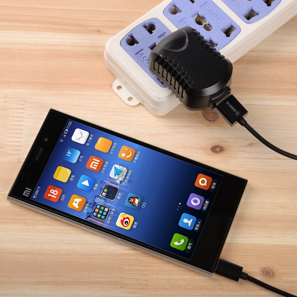 ORICO USB Wall Charger Universal Power Home Travel Wall Charger Single Port Plug for iPhone Samsung and More Device-Black