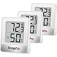 ThermoPro TP49 3 Pieces Digital Hygrometer Indoor Thermometer Humidity Meter Mini Hygrometer with Temperature and Humidity Mo