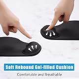 Hsurbtra Ergonomic Gel Mouse Pad with Wrist Rest 9.5x8.3 inch Jet Black view 3