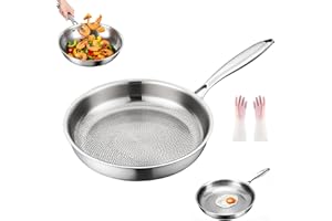 Titanium Frying Pan, 2026 Upgraded Titanium Pan, 2026 Upgraded Non-Stick Pan,Scratch-Resistant & uncoated, Lasts a Lifetime, 
