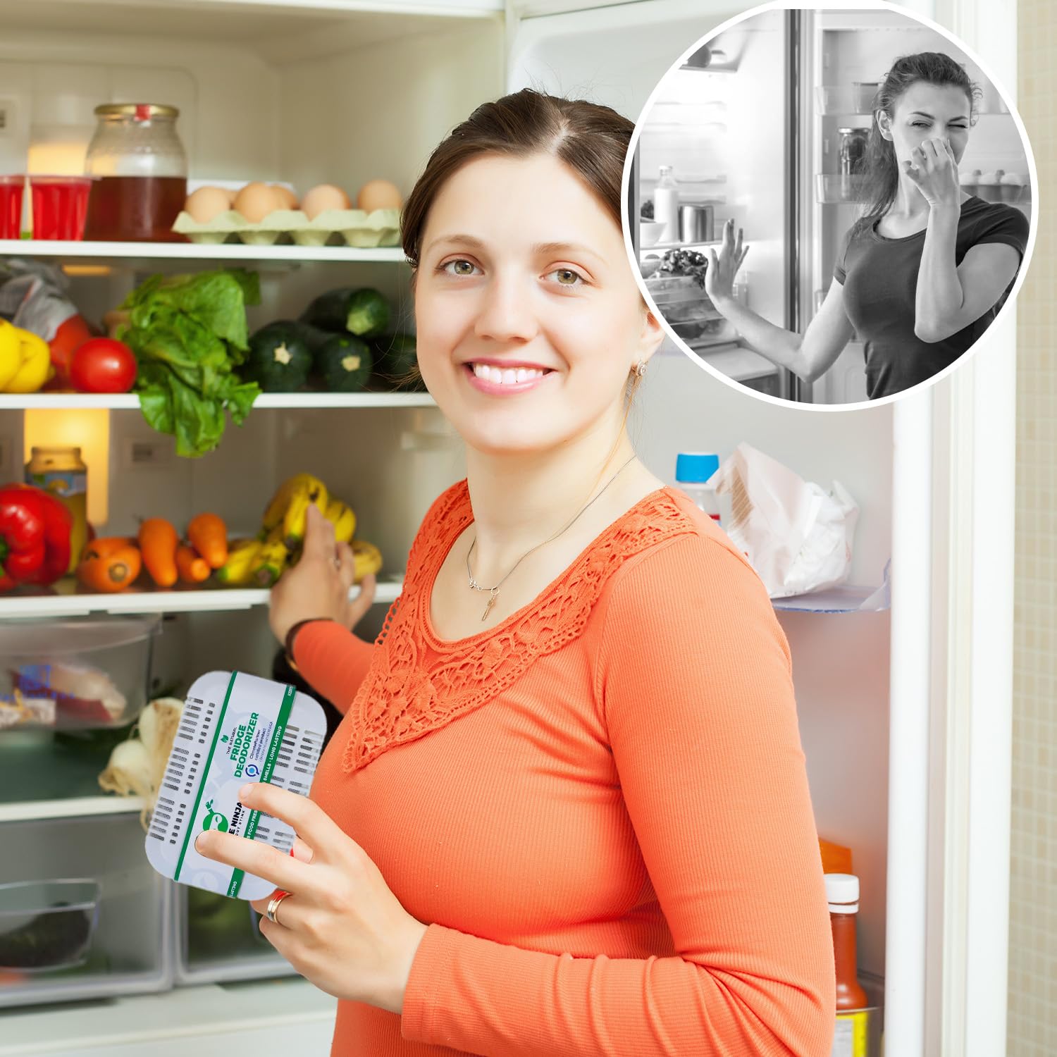 XL Pack of Refrigerator Deodorizer Odor Eliminator – Better than Baking Soda - Refrigerator and Fridge Smell Eliminator – Freezer Deodorizer Odor Eliminator for Refrigerators, Coolers, and Lunch Boxes