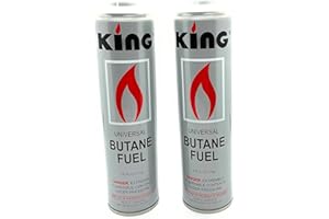 GENERIC King Butane Lighter Fluid 2 Pack-Ultra Refined Butane Fuel Lighter Refill Gas. Illuminate Your Realm with Elegance!