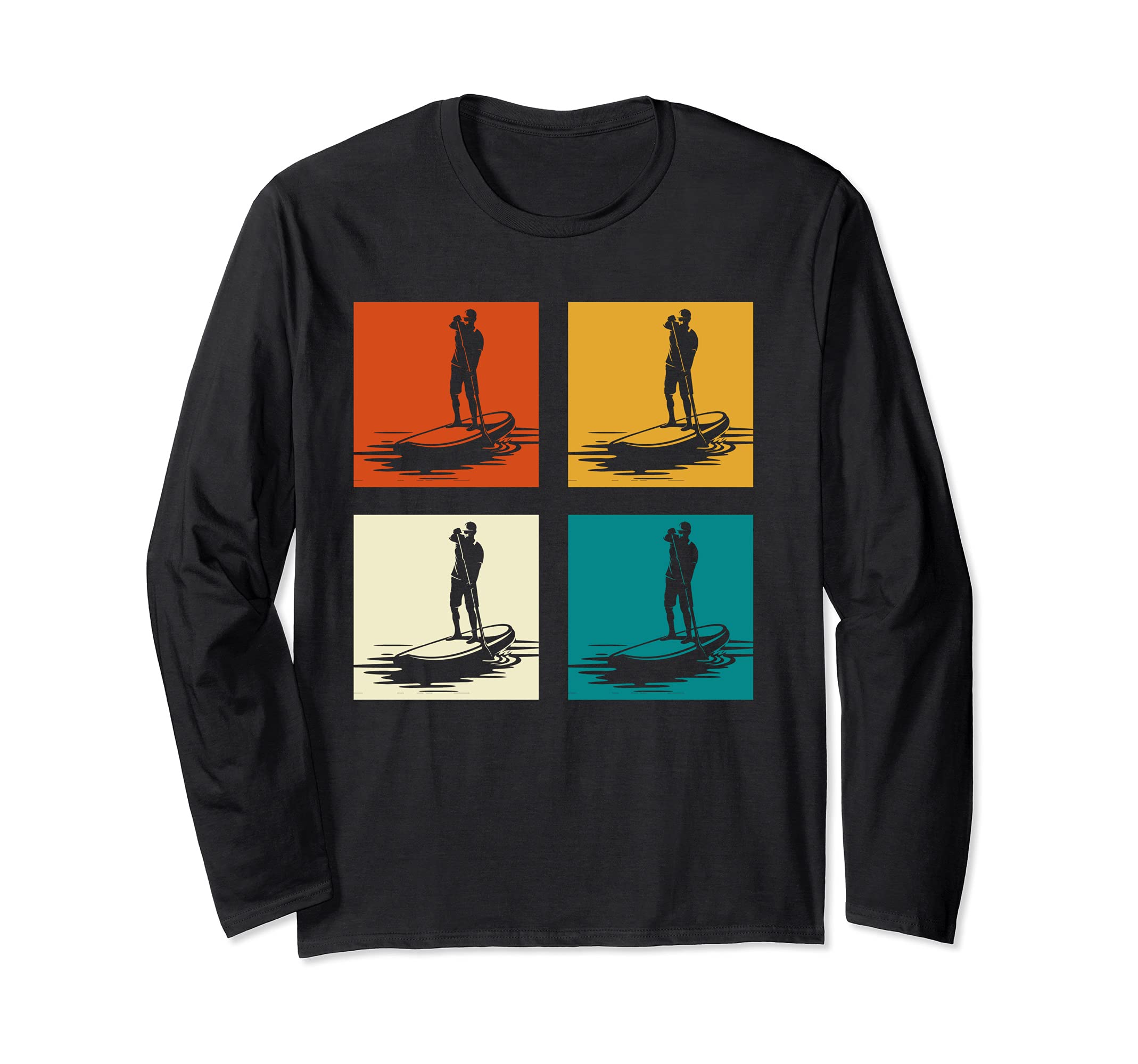 Pop Art Stand Up Paddler Paddleboarder SUP Stand Up Paddling Long Sleeve T-Shirt