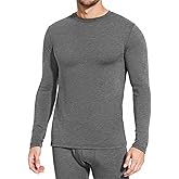 BESTENA Men's Long Sleeve Thermal Underwear Fleece Lined Base Layer Cold Weather Tops Long John Shirts for Men