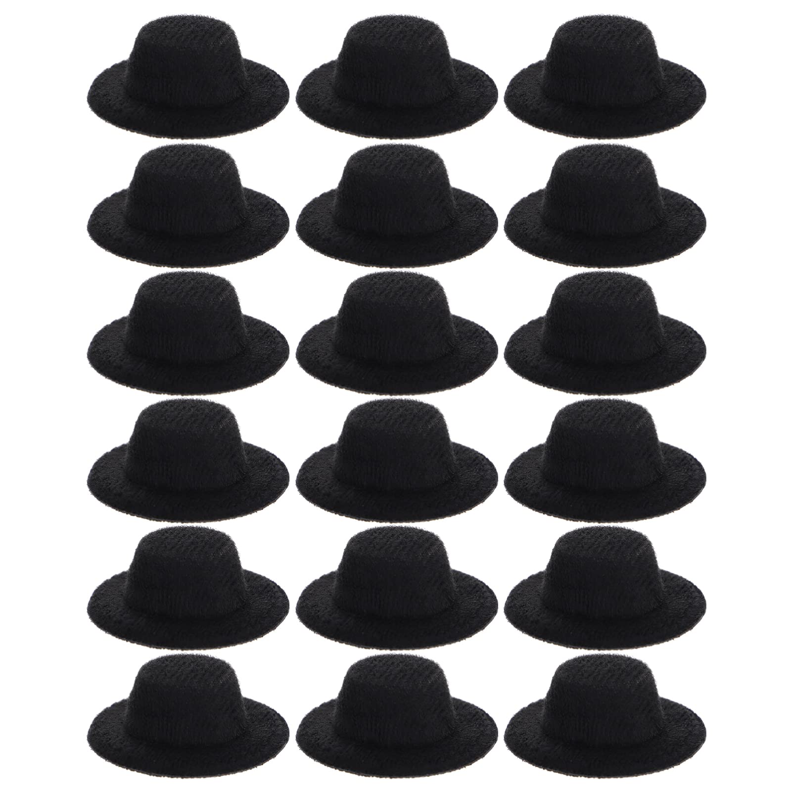 STOBOK 20pcs Mini Hat Tiny Top Hats Mini Felt Top Hats Miniature Top Hats Miniature Hats Black Bonnet for Men Doll Miniature Formal Hats Cloth Crafting Supplies Little Yellow Women's